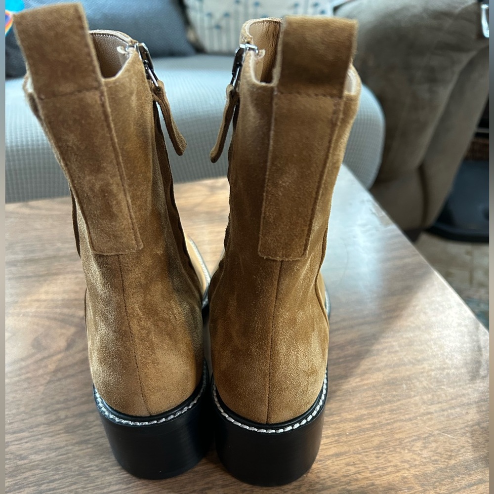 Everlane Suede Ankle City Boots in Tan Camel - Picture 6 of 6